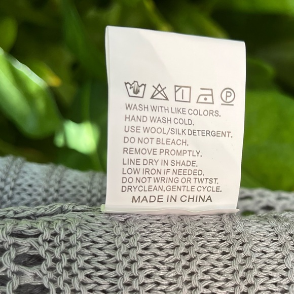 French Grey Long Retro Fringe Vest Size Large - Picture 5 of 5